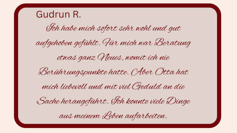 Bewertung für Psychotherapie Gudrun